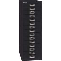 BISLEY MultiDrawer™ série 39, format A4, 15 tiroirs, noir