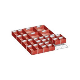 LISTA Kit de compartimentation pour tiroirs, godets, 28 éléments, pour hauteur façade 75 mm