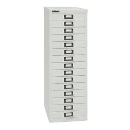 BISLEY MultiDrawer™ série 39, format A4, 15 tiroirs, gris clair