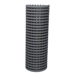Caillebotis industriel pour contraintes mécaniques élevées, rouleau de 10 m, largeur 1000 mm, gris