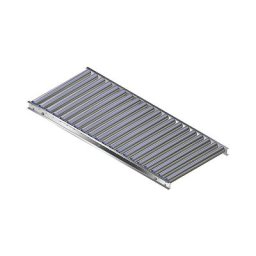 Gura Transporteur à rouleaux pour charges légères, cadre et rouleaux en aluminium, largeur voie 600 mm, entraxe 75 mm, longueur 1,5 m