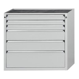 ANKE Armoire à tiroirs sans plateau, largeur 1060 mm, charge max. tiroirs 200 kg, 6 tiroirs, façade gris clair