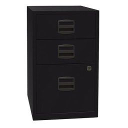 BISLEY Caisson hauteur bureau PFA, 2 tiroirs, 1 tiroir pour DS, noir