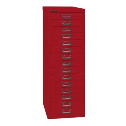 BISLEY MultiDrawer™ série 39, format A4, 15 tiroirs, rouge cardinal
