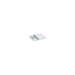 LISTA Kit de compartimentation pour tiroirs de dimensions 612 x 612 mm, aluminium, 1 paroi à fentes, 2 séparateurs métalliques, hauteur façade 300 mm
