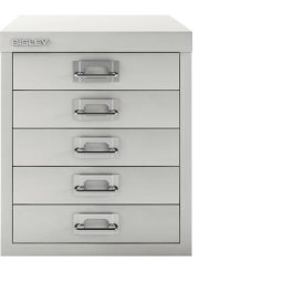 BISLEY MultiDrawer™ série 39, format A4, 5 tiroirs, blanc trafic
