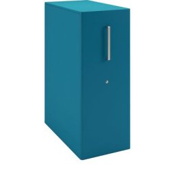 BISLEY Meuble de rangement Tower™ 4, avec plateau de finition et 1 tableau à épingler, version gauchère, 1 tablette, azur