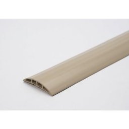Gaine protège-câbles en plastique, pour tuyaux et câbles de Ø max. 7,5 mm, beige, 2 passages, longueur 3 m
