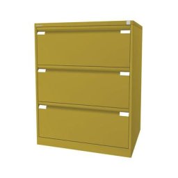 BISLEY Classeur pour dossiers suspendus à 2 rangées, 3 tiroirs, format A4, jaune