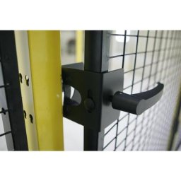 Axelent Verrouillage par poignée et fermeture à déclic, pour porte coulissante, pour cloison grillagée pour la protection de machines