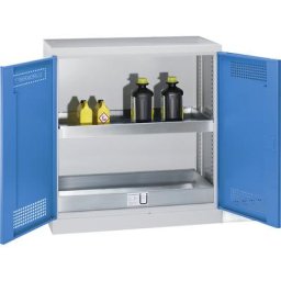 eurokraft pro Armoire de sécurité, armoire hauteur bureau, 1 tablette de rétention, h x l x p 1000 x 950 x 500 mm