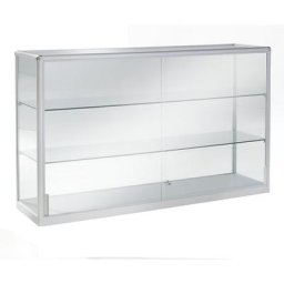 eurokraft pro Vitrine, modèle mi-haut, largeur 1200 mm, 2 portes coulissantes