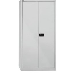 BISLEY Armoire à portes battantes UNIVERSAL, h x l x p 1950 x 914 x 400 mm, 4 tablettes, 5 hauteurs de classeurs, gris clair