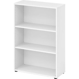 eurokraft pro NICOLA - Rayonnage de bureau, 2 tablettes, h x l x p 1144 x 800 x 330 mm, blanc