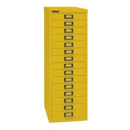 BISLEY MultiDrawer™ série 39, format A4, 15 tiroirs, jaune