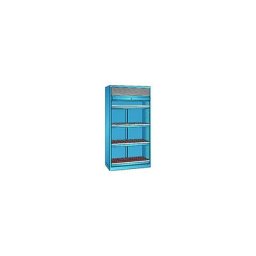LISTA Armoire à rideaux CNC, 4 tiroirs, 96 supports ISO-SK 50, bleu clair RAL 5012