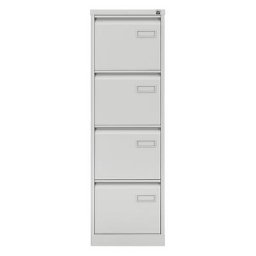 BISLEY Classeur pour dossiers suspendus LIGHT, à 1 rangée, 4 tiroirs format A4 transversal, gris clair, 2 pièces et +
