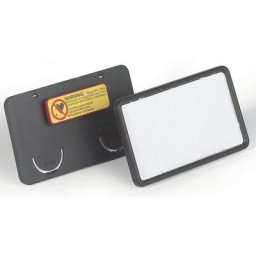 DURABLE CLIP CARD badge avec aimant, h x l 40 x 75 mm, noir, lot de 25