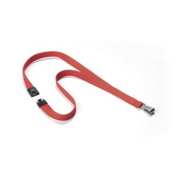 DURABLE Bande textile SOFT COLOUR, pour support avec mousqueton, lot de 20, rouge