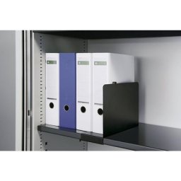 C+P Serre-livres, lot de 5, gris noir, h x l x p 200 x 100 x 290 mm
