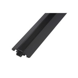 Gaine protège-câbles en aluminium, L x l x h 2000 x 80 x 20 mm, noir, lot de 4