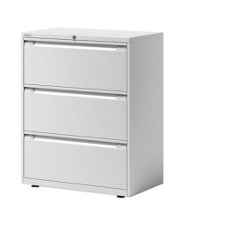 BISLEY Classeur pour dossiers suspendus ESSENTIALS, 2 rangées, 3 tiroirs, blanc trafic