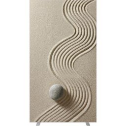 Cloison easyScreen, avec motif photo, modèle sable, largeur 940 mm