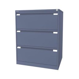 BISLEY Classeur pour dossiers suspendus à 2 rangées, 3 tiroirs, format A4, bleu