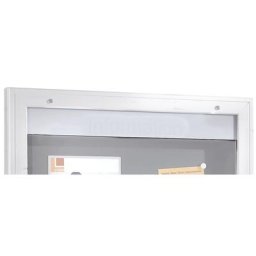 Bande de texte pour vitrine d'affichage, acrylique blanc, hauteur 100 mm, sans inscriptions