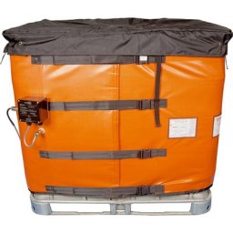 Enveloppe chauffante pour cubitainer IBC ATEX PRO, cubitainers IBC de 1000 litres, 1620 W, thermostat, silicone, max. 65 °C, IP54