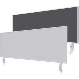 magnetoplan Séparateur de table VarioPin, tableau blanc/feutre, largeur 1600 mm, gris