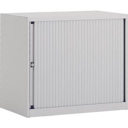 BISLEY Armoire à rideaux Euro, largeur 800 mm, 1 tablette, argent