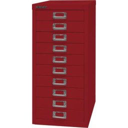 BISLEY MultiDrawer™ série 29, format A4, 10 tiroirs, rouge cardinal