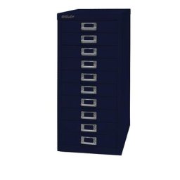 BISLEY MultiDrawer™ série 29, format A4, 10 tiroirs, bleu oxford