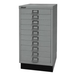 BISLEY MultiDrawer™ série 29, avec socle, format A3, 10 tiroirs, argent