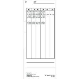 Cartes de pointage, pour K 1100, lot de 500, h x l 205 x 82 mm