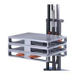 eurokraft basic Palette en tôle d'acier avec semelles larges, L x l x h 1200 x 1000 x 160 mm, charge max. 1500 kg, 10 pièces et +