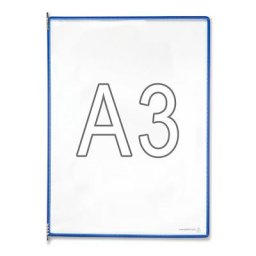 Tarifold Pochette transparente, lot de 10, pour format A3, bleu