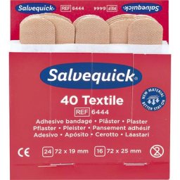 Réapprovisionnement pour SALVEQUICK, 6 lots de pansements élastiques, 40 pièces par lot, lot de 6