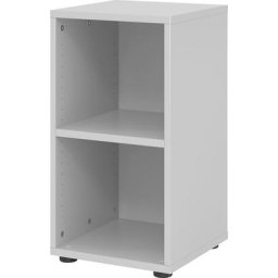 VERA-ZWO - Rayonnage de bureau, h x l x p 748 x 400 x 400 mm, 2 hauteurs de classeurs, gris clair