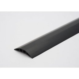 Gaine protège-câbles en plastique, pour tuyaux et câbles de Ø max. 7,5 mm, noir, 2 passages, longueur 3 m
