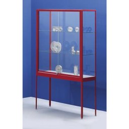 eurokraft pro Vitrine, modèle vitrine haute, largeur 1000 mm, 2 portes coulissantes, difficilement inflammable