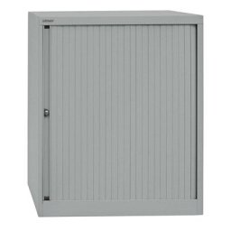 BISLEY Armoire à rideaux Euro, largeur 800 mm, 2 tablettes, argent