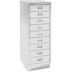 BISLEY MultiDrawer™ série 39, avec socle, format A3, 9 tiroirs, gris clair