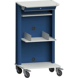ANKE Chariot pour ordinateurs portables et appareils, avec compartiment pour ordinateur portable et tablette supplémentaire, gris / bleu