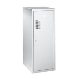 eurokraft basic Vestiaire multicases combiné, module unique, h x l x p 1000 x 400 x 500 mm, serrure à cylindre, entièrement gris clair