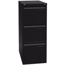 BISLEY Classeur pour dossiers suspendus LIGHT, à 1 rangée, 3 tiroirs, format A4, noir