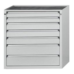 ANKE Armoire à tiroirs sans plateau, largeur 910 mm, charge max. tiroirs 200 kg, 7 tiroirs, façade gris clair