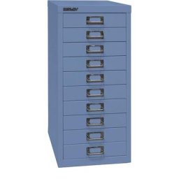 BISLEY MultiDrawer™ série 29, format A4, 10 tiroirs, bleu
