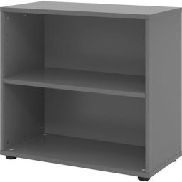 VERA-ZWO - Rayonnage de bureau, h x l x p 748 x 800 x 400 mm, 2 hauteurs de classeurs, gris graphite